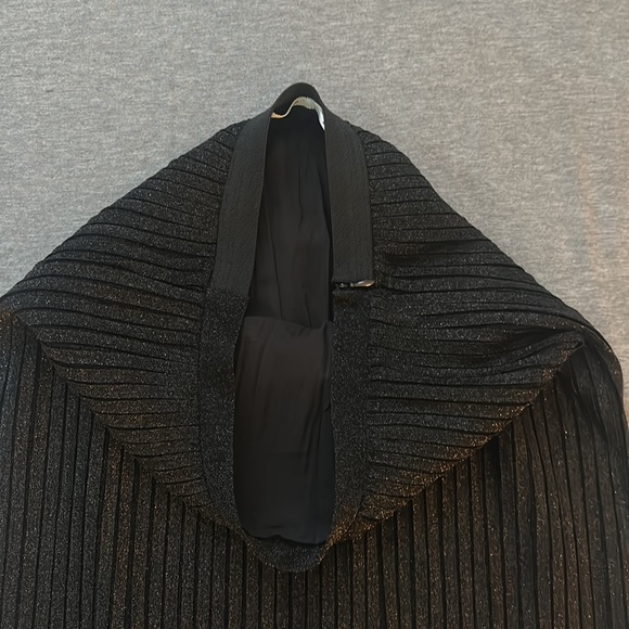 SOLD Kimchi Blue pleated metallic shimmer midi skirt - Picture 5 of 14